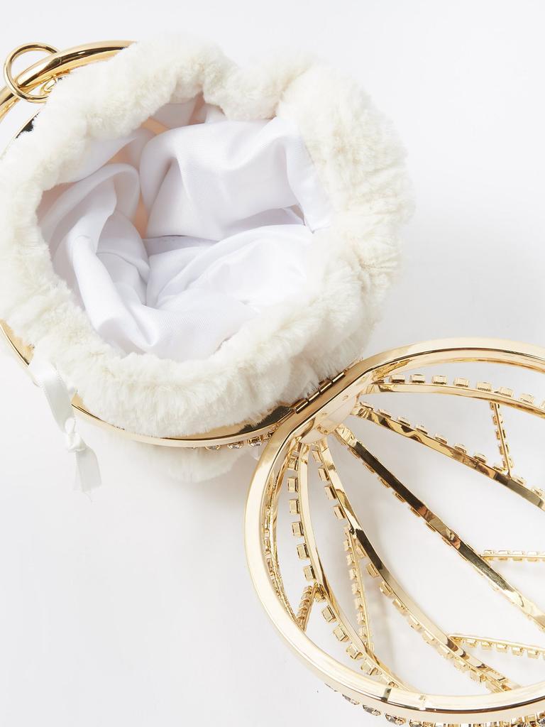 商品ROSANTICA|Alice crystal-embellished faux fur handbag,价格¥7612,第7张图片详细描述