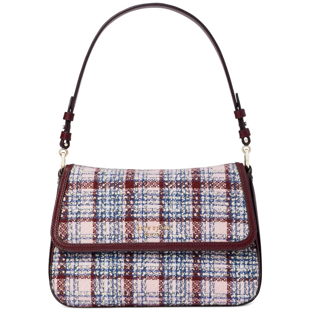 商品Kate Spade|Hudson Tweed Fabric Medium Convertible Flap Shoulder Bag,价格¥1465,第1张图片