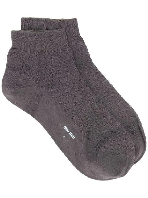 商品Miu Miu|MIU MIU textured short socks,价格¥1274,第1张图片