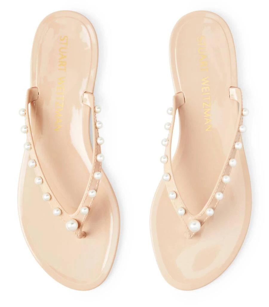 商品Stuart Weitzman|Women's Goldie Jelly Flip Flop In Poudre,价格¥699,第4张图片详细描述