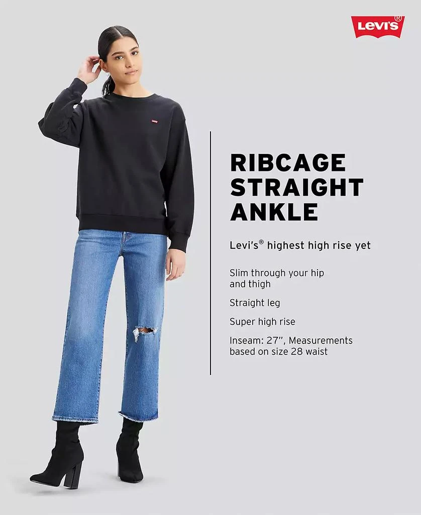 商品Levi's|Women's Ribcage Ultra High Rise Straight Ankle Jeans,价格¥417,第4张图片详细描述