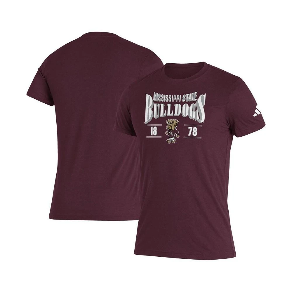 商品Adidas|Men's Maroon Mississippi State Bulldogs Along The Shadow Tri-Blend T-shirt,价格¥256,第1张图片