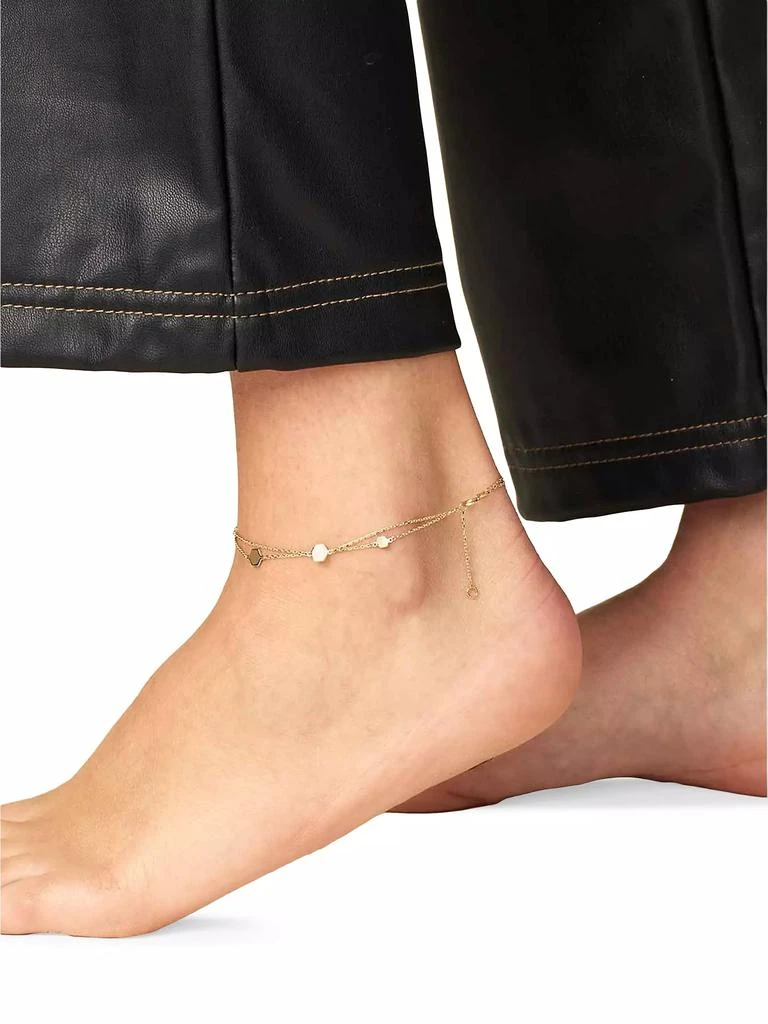 商品Oradina|14K Yellow Gold Honey Station Anklet,价格¥4709,第5张图片详细描述