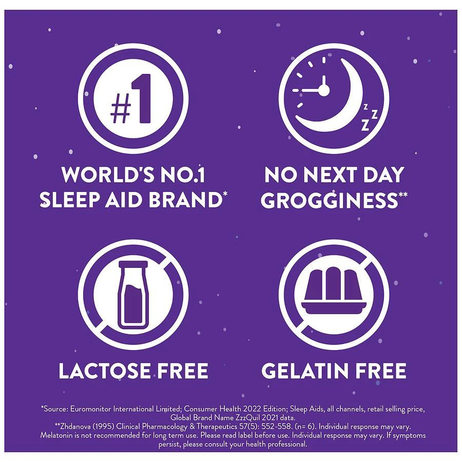 商品PURE Zzzs|De-Stress Melatonin Sleep Aid Gummies, Dietary Supplement, 1mg Blackberry Vanilla,价格¥134,第3张图片详细描述