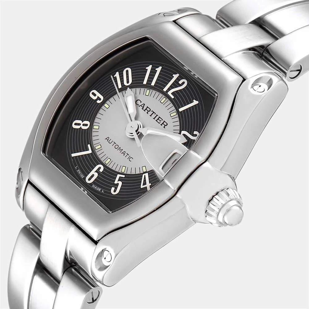 商品[二手商品] Cartier|Cartier Grey Stainless Steel Roadster Tuxedo W62001V3 Men's Wristwatch 38 mm,价格¥29262,第2张图片详细描述