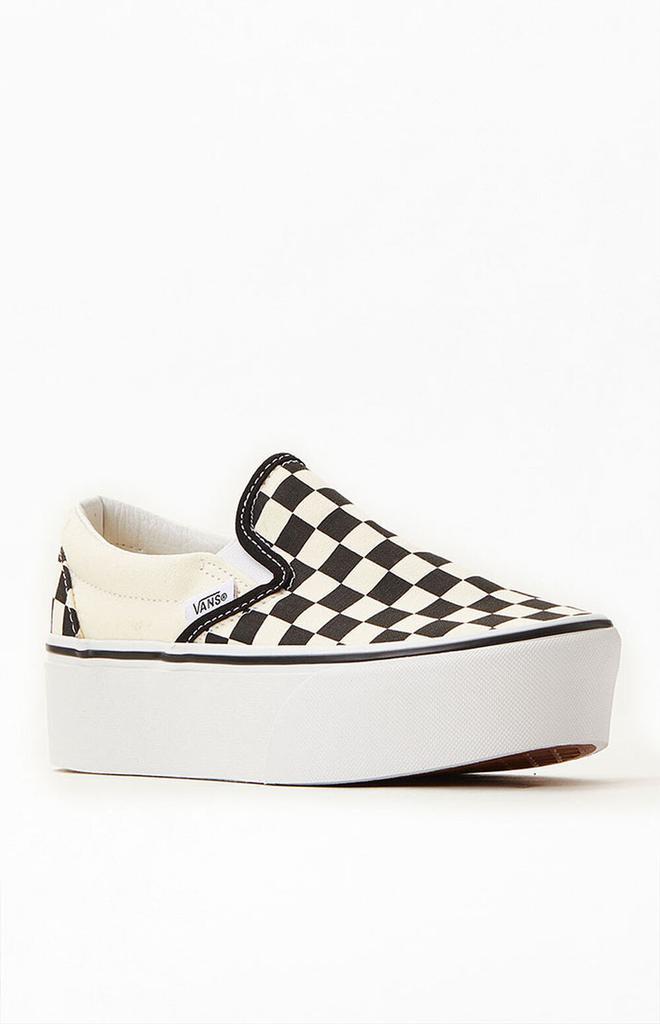 商品Vans|Black & White Slip-On Platform Sneakers,价格¥415,第1张图片