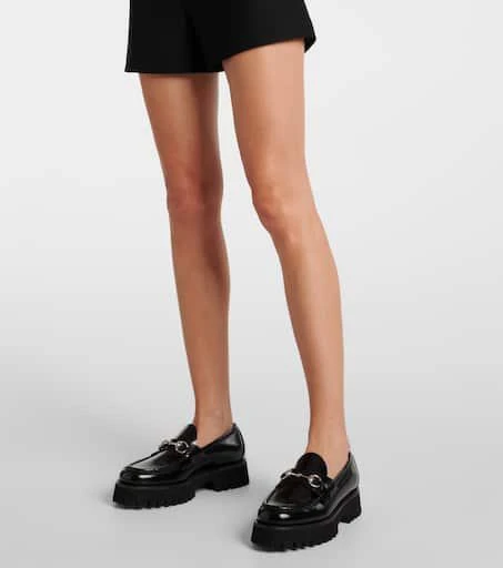 商品Gucci|Sylke Horsebit leather loafers,价格¥9300,第4张图片详细描述