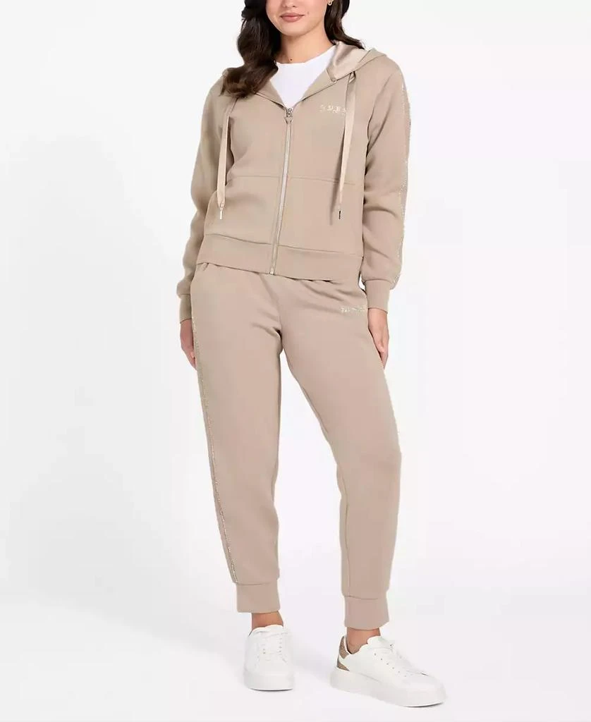 商品GUESS|Women's Victoire Side Lace Detail Embellished Joggers,价格¥556,第3张图片详细描述