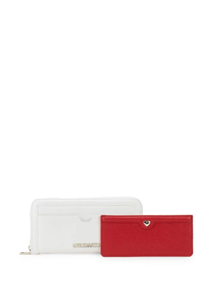 商品Moschino|Leather Zip-Around Wallet,价格¥629,第4张图片详细描述