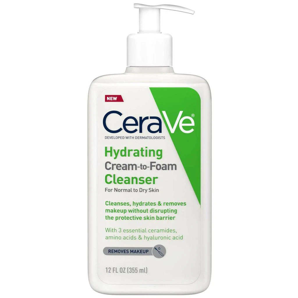 商品CeraVe|CeraVe Hydrating Cream-to-Foam Cleanser 12 oz,价格¥128,第1张图片