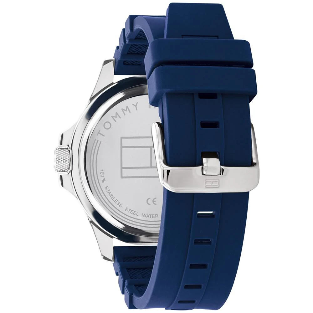 商品Tommy Hilfiger|Men's Blue Silicone Strap Watch 46mm,价格¥605,第3张图片详细描述