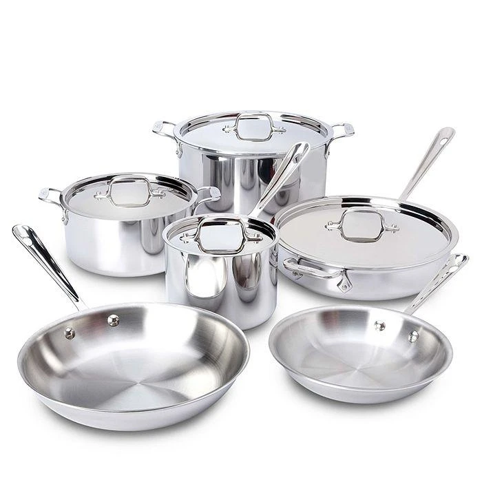 商品All-Clad|D3 Stainless 10 Piece Cookware Set,价格¥5224,第1张图片详细描述