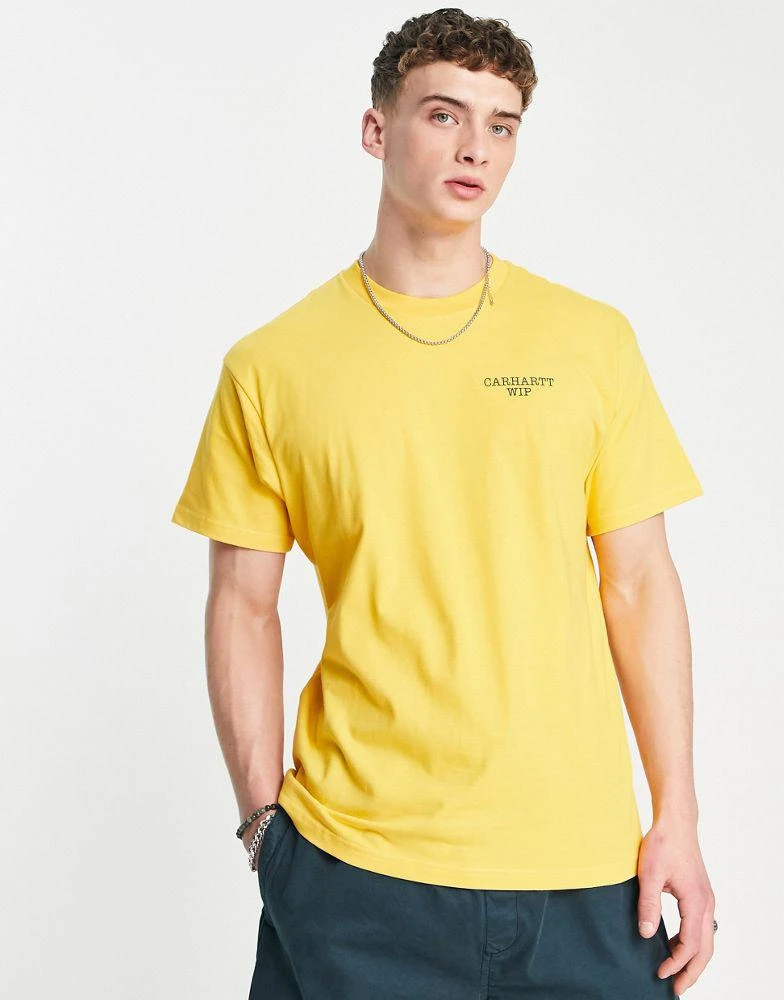 商品Carhartt|Carhartt WIP whisper backprint t-shirt in yellow,价格¥361,第4张图片详细描述