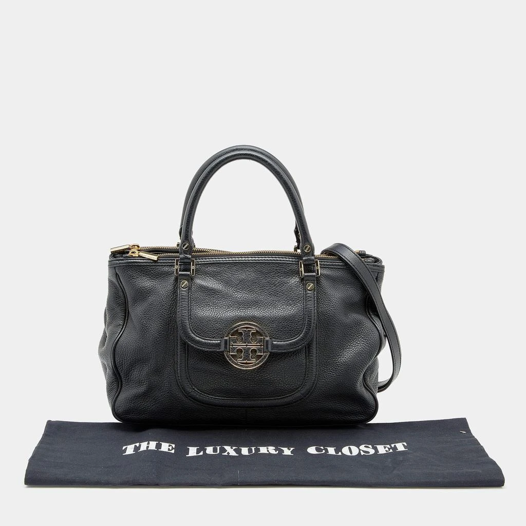 Tory Burch Black Leather Logo Amanda Tote 商品