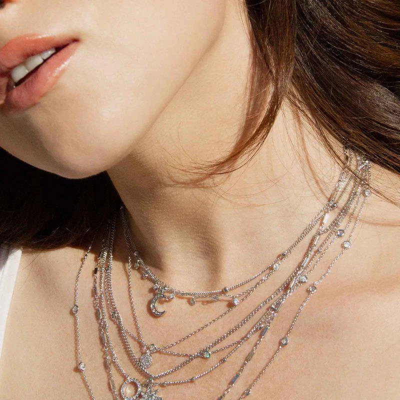 商品Ettika Jewelry|Monroe Crystal Strand Layered Necklace ONE SIZE ONLY,价格¥529,第2张图片详细描述