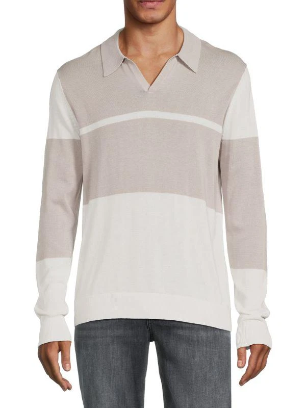 商品Saks Fifth Avenue|Colorblock Johnny Collar Sweater,价格¥159,第1张图片