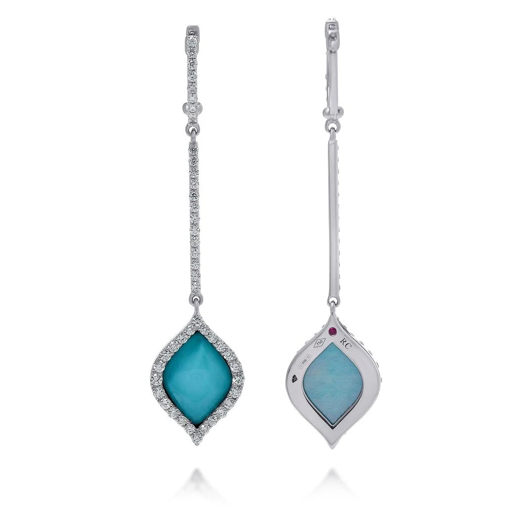 商品Roberto Coin|Roberto Coin Art Deco 18K White Gold, Round White Diamond 0.78ct. tw. and Mother of Pearl 4mm Drop Earrings 8882003AWERJ,价格¥25207,第4张图片详细描述