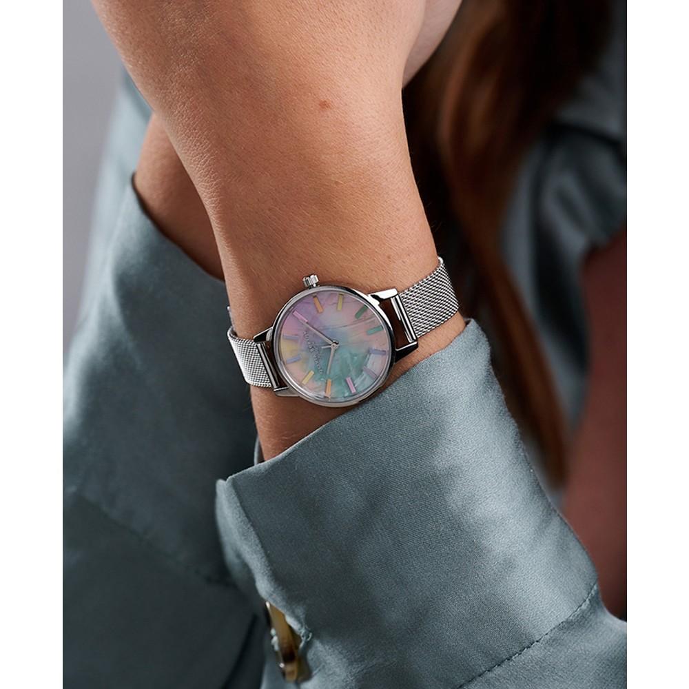 Women's Rainbow Stainless Steel Mesh Bracelet Watch 30mm商品第2张图片规格展示