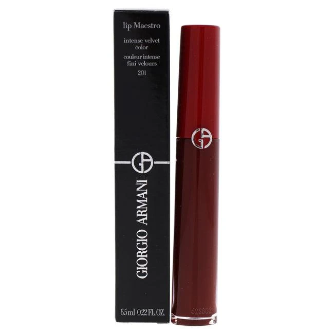 商品Giorgio Armani|Lip Maestro Intense Velvet Color - 201 Dark Velvet by Giorgio Armani for Women - 0.22 oz Lipstick,价格¥302,第1张图片