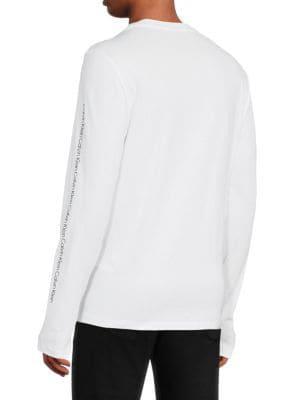 商品Calvin Klein|Marquee Logo Long Sleeve Graphic Tee,价格¥147,第5张图片详细描述