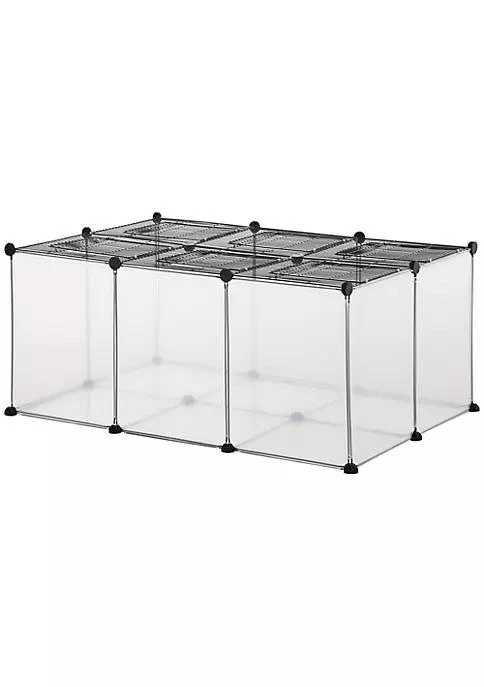 商品PawHut|Pet Playpen Small Animal Cage Transparent Customizable Fence With Door For Hamster Guinea Pigs Chinchilla,价格¥302,第2张图片详细描述