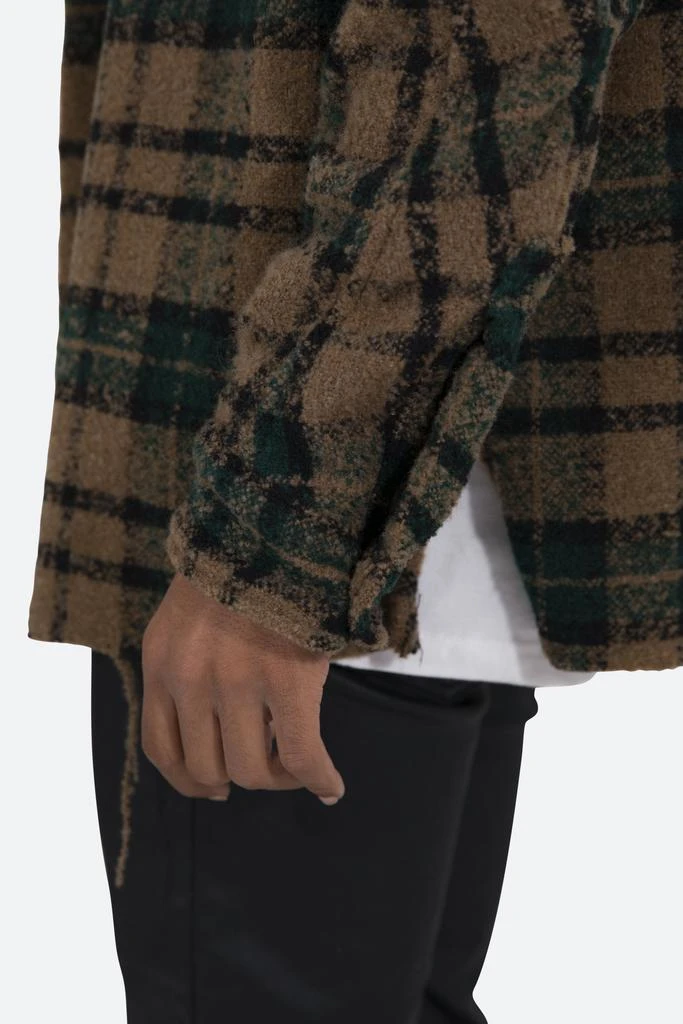 Loose Woven Flannel Shirt - Green/Black 商品