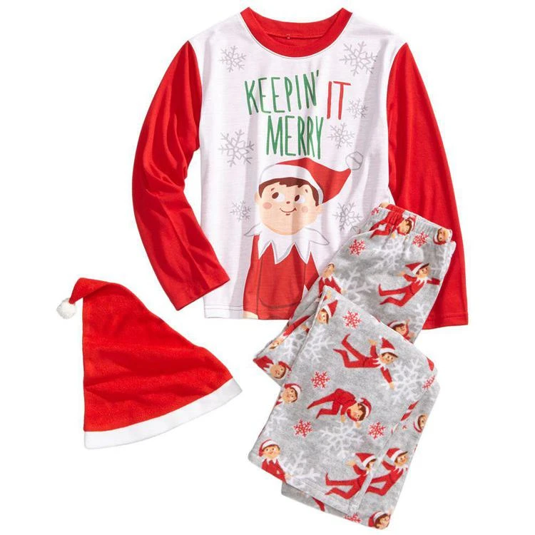 商品Briefly Stated|The Elf On The Shelf Pajama Set with Hat, Boys and Girls (Size 4-10),价格¥141,第1张图片
