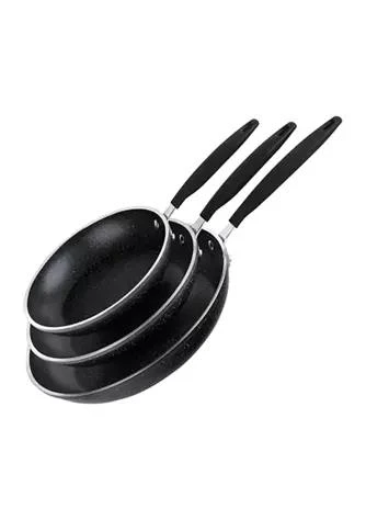 商品Gotham Steel|3-Piece Nonstick Mineral and Diamond Triple Coated Frying Pans Set,价格¥413,第1张图片