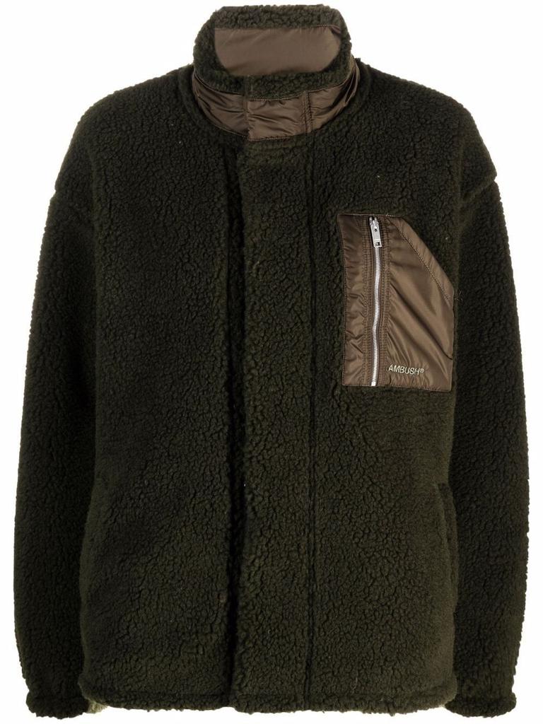 Ambush Women's  Green Wool Outerwear Jacket商品第1张图片规格展示