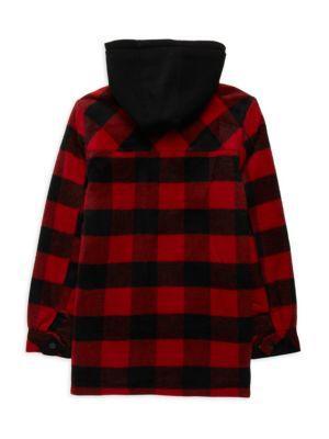 商品Urban Republic|Little Boy’s Buffalo Plaid & Faux Fur Shirt Jacket,价格¥321,第4张图片详细描述