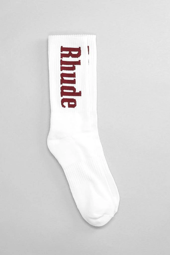 商品Rhude|Rhude Socks In White Cotton,价格¥534,第1张图片