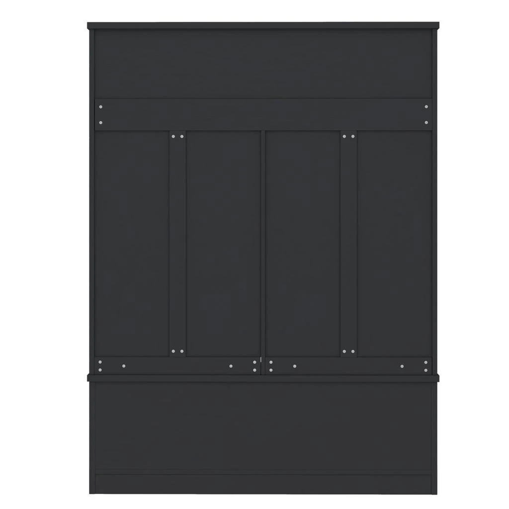 商品Streamdale Furniture|Streamdale Hall Tree Coat Rack Shoe Cubby Storage - Black,价格¥2898,第3张图片详细描述