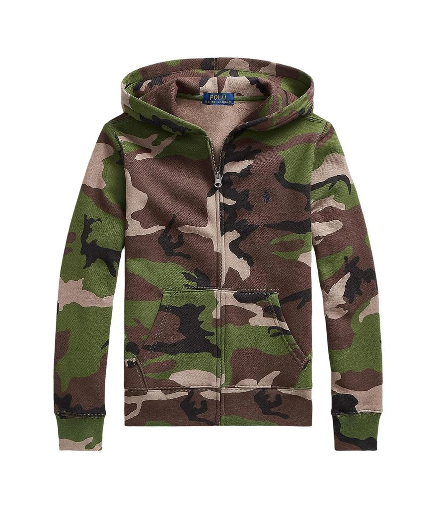 商品Ralph Lauren|Camo Fleece Full Zip Hoodie (Big Kids),价格¥367,第1张图片