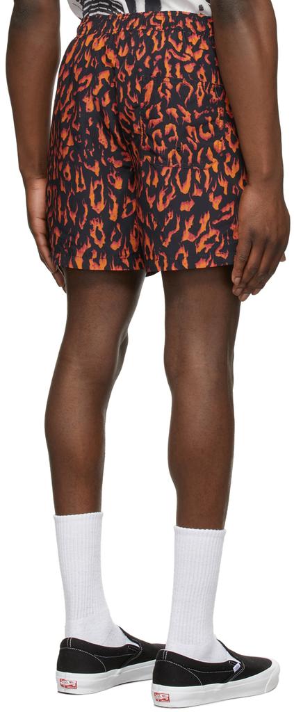 Black & Orange Fire Shorts商品第3张图片规格展示