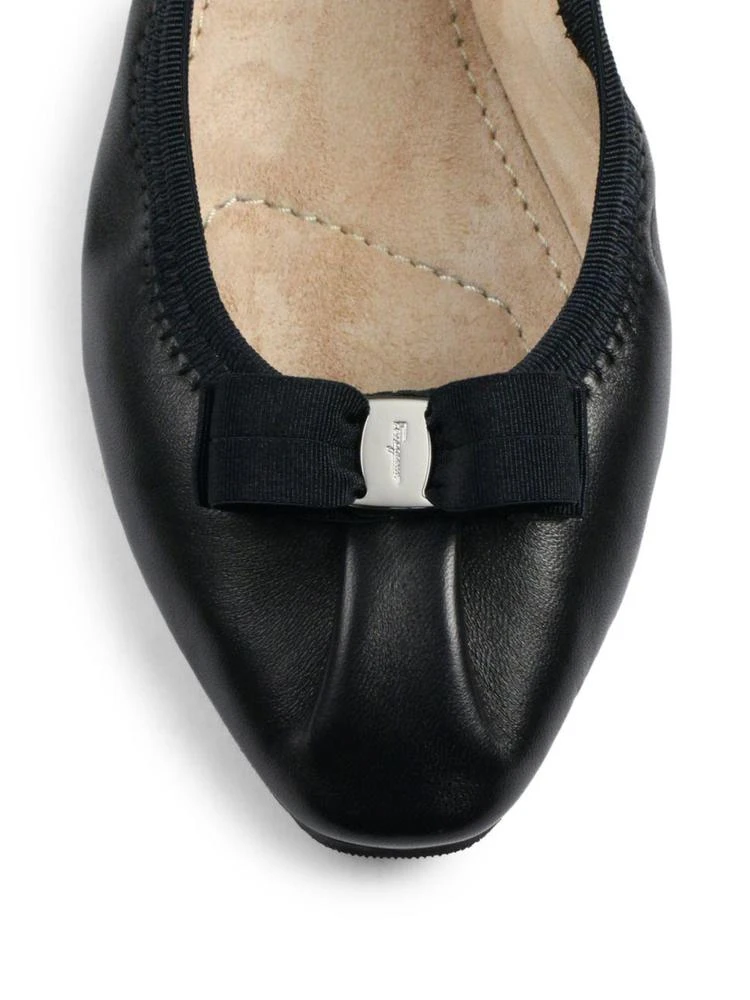 商品Salvatore Ferragamo|My Joy Leather Ballet Flats,价格¥1955,第4张图片详细描述