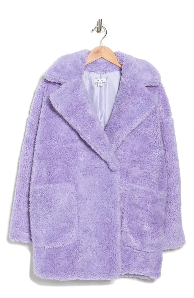 商品Topshop|High Pile Fleece Coat,价格¥450,第4张图片详细描述