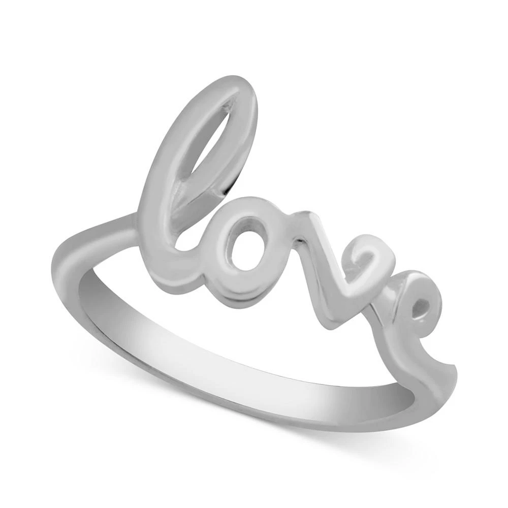 商品Essentials|Love Script Ring in Silver-Plate,价格¥78,第1张图片