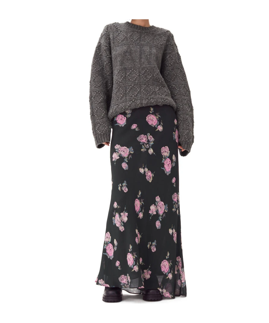 商品【商品预售7天】 Ganni|Ganni 女士半身裙 F9505771 黑色,价格¥1780,第4张图片详细描述