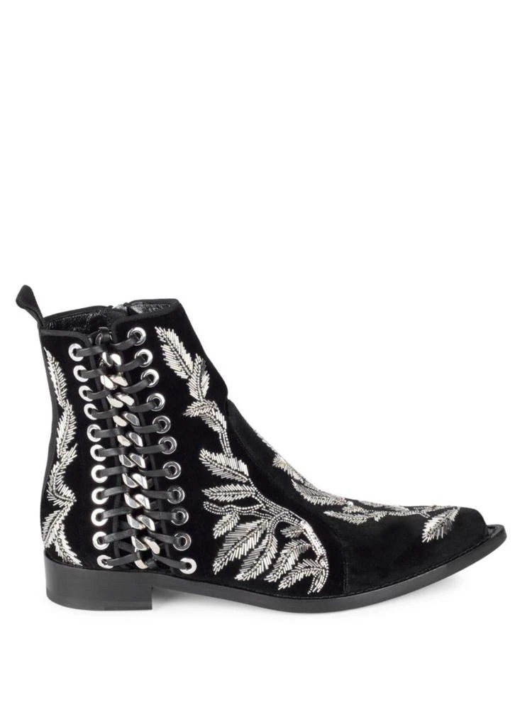 商品Alexander McQueen|Beaded Flat Suede Booties,价格¥7346,第5张图片详细描述