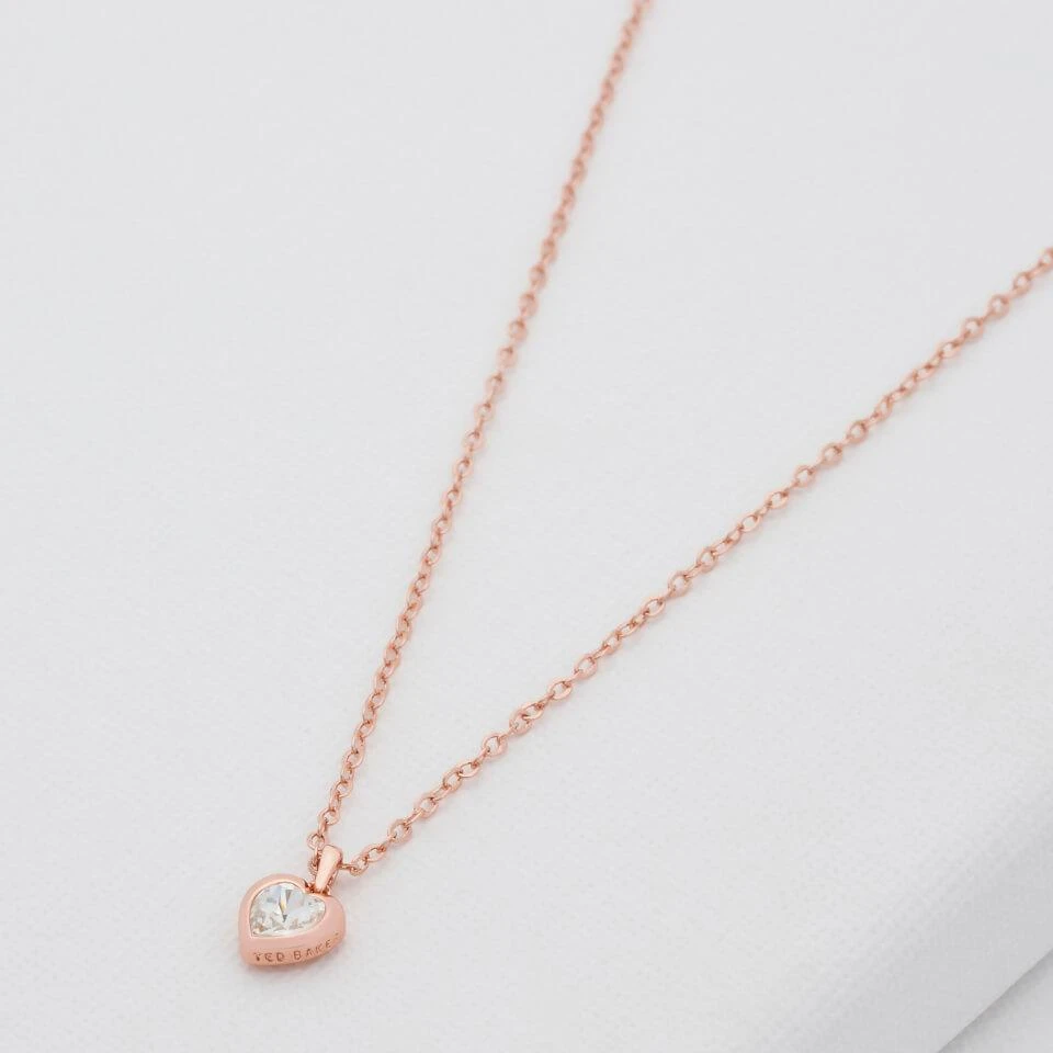 商品Ted Baker London|Ted Baker Women's Hannela Crystal Heart Pendant - Rose Gold/Crystal,价格¥194,第4张图片详细描述