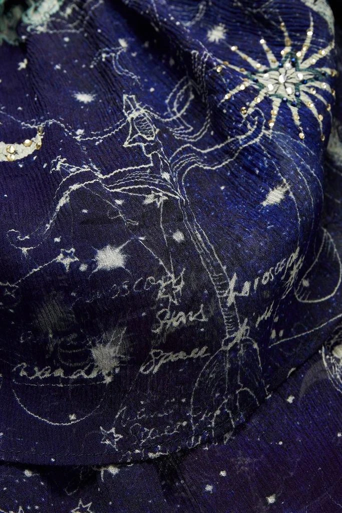 商品Camilla|Belted crepon-paneled embellished printed silk crepe de chine mini dress,价格¥1492,第4张图片详细描述