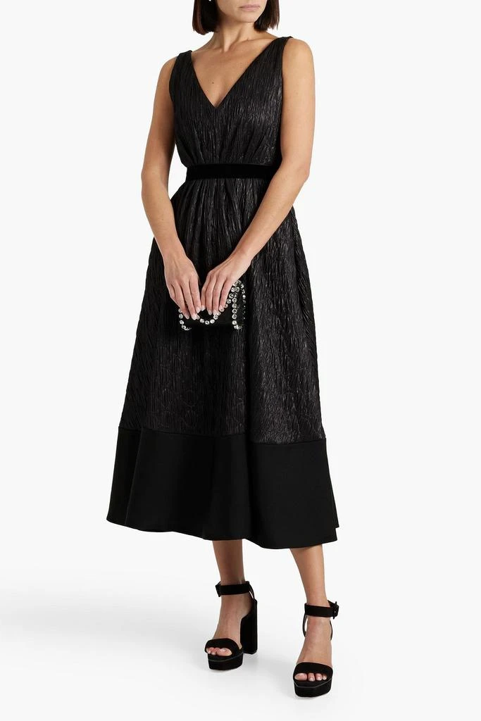 商品ROKSANDA|Velvet-trimmed matelassé midi dress,价格¥6462,第2张图片详细描述