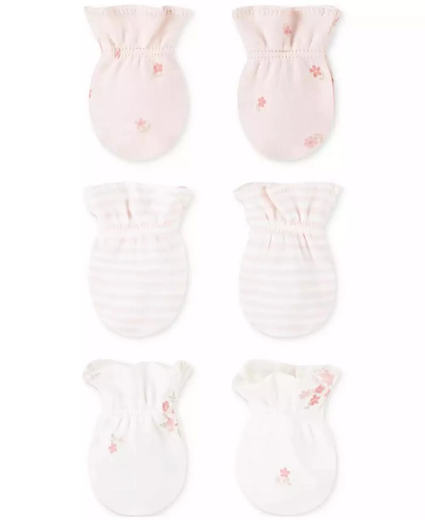 商品Huggies|Baby Girls 3-Pack Cotton Printed Elasticized Mittens,价格¥43,第1张图片