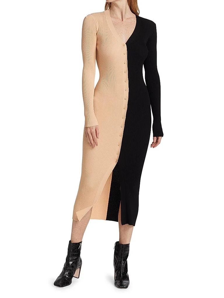 商品Staud|Shoko Colorblocked Midi-Dress,价格¥1228,第3张图片详细描述