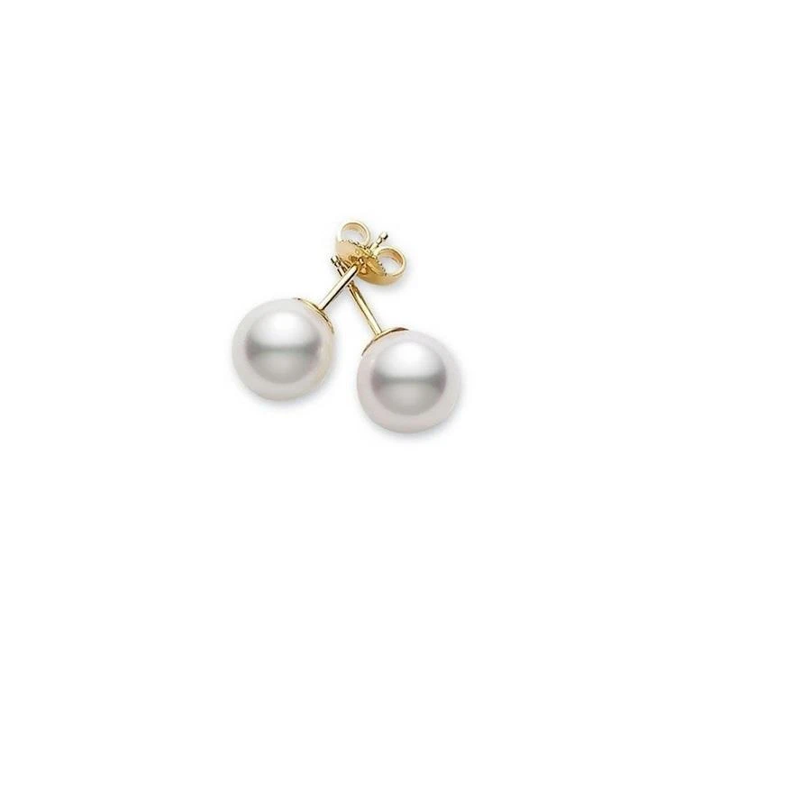 商品Mikimoto|Akoya Pearl Stud Earrings with 18K Yellow Gold 6-6.5mm A Grade,价格¥3205,第1张图片