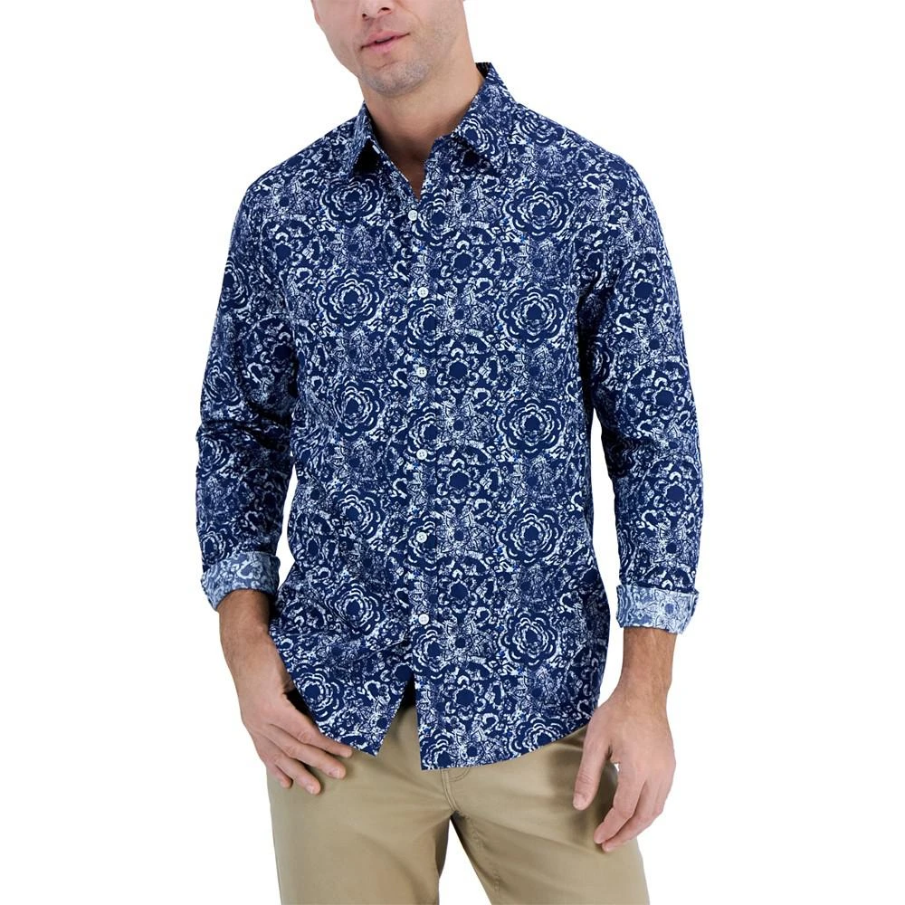 商品Club Room|Men's Long-Sleeve Bold Whisper Shirt, Created for Macy's,价格¥174,第1张图片