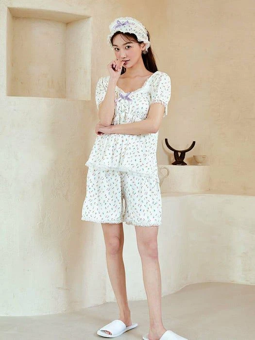 商品LUNALUZ STUDIO|Women Jersey Set (Half-Sleeve V-Neckline),价格¥565,第1张图片