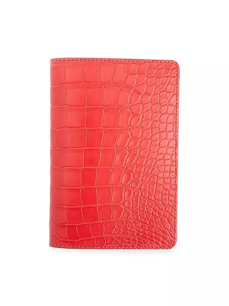 商品ROYCE New York|Croc-Embossed Leather Passport Case,价格¥1269,第1张图片
