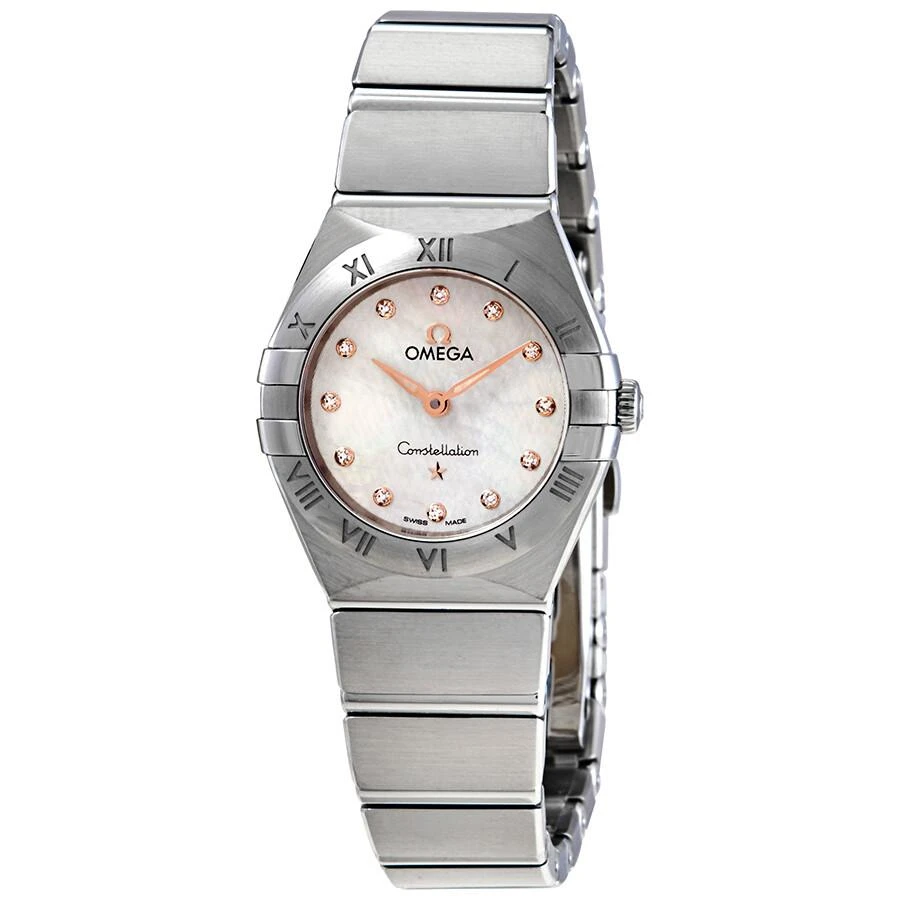 商品Omega|Constellation Manhattan Diamond Silver Dial Ladies Watch 131.10.25.60.52.001,价格¥20376,第1张图片