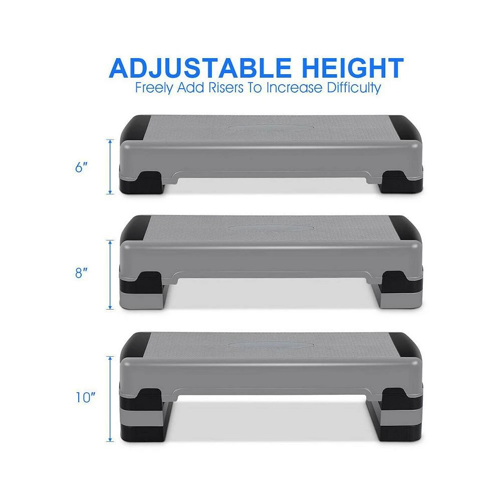 商品Costway|35'' Fitness Aerobic Step Cardio Adjustable 6"-8"-10",价格¥454,第3张图片详细描述